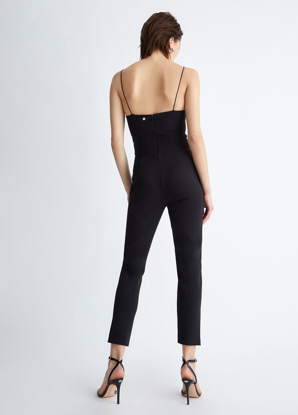 Liu Jo Smart Jumpsuit Kleider Damen Schwarz | BVI-970153