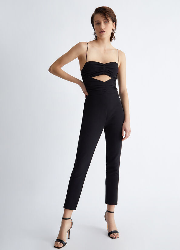 Liu Jo Smart Jumpsuit Kleider Damen Schwarz | BVI-970153