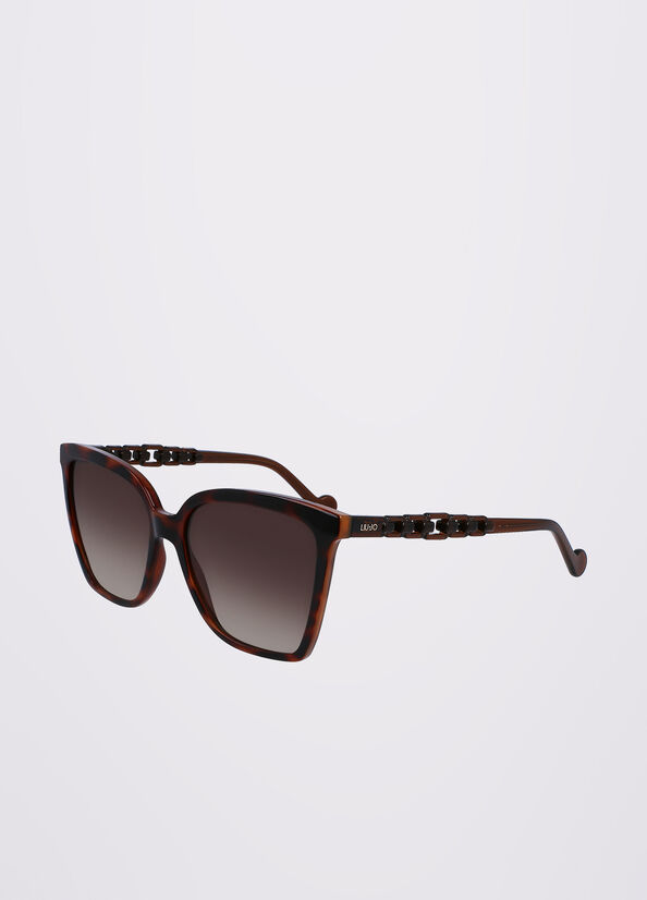 Liu Jo Squared Sonnenbrille Damen Braun | CYG-506928