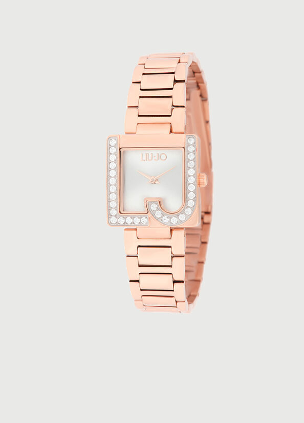 Liu Jo Steel With Logo Uhren Damen Rosa Gold | VAF-962754