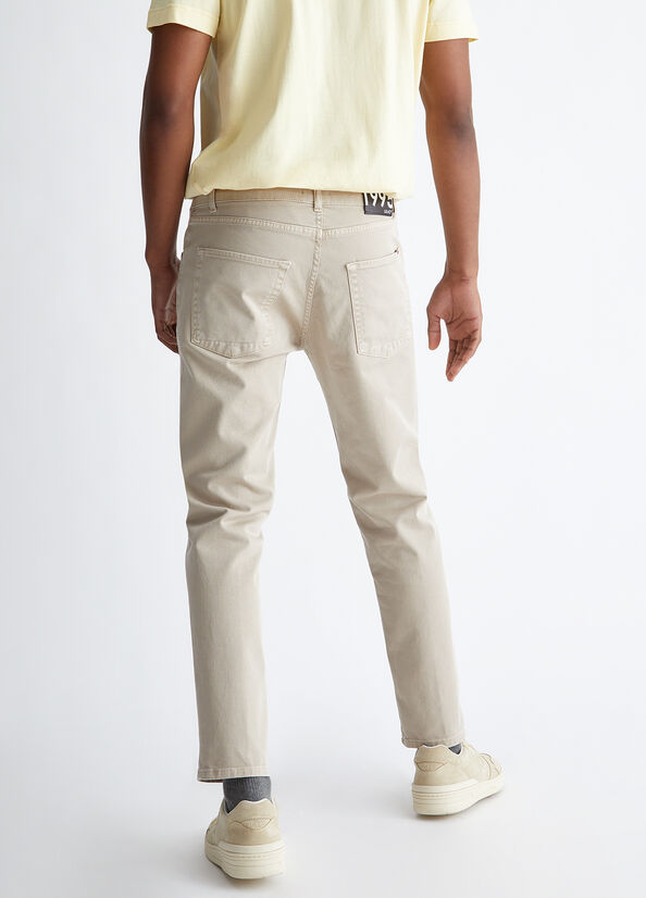 Liu Jo Tapered Fit Röhrenjeans Herren Beige | FXR-427630