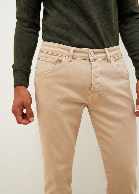 Liu Jo Tapered Slim Jeans Herren Beige | SFH-915407