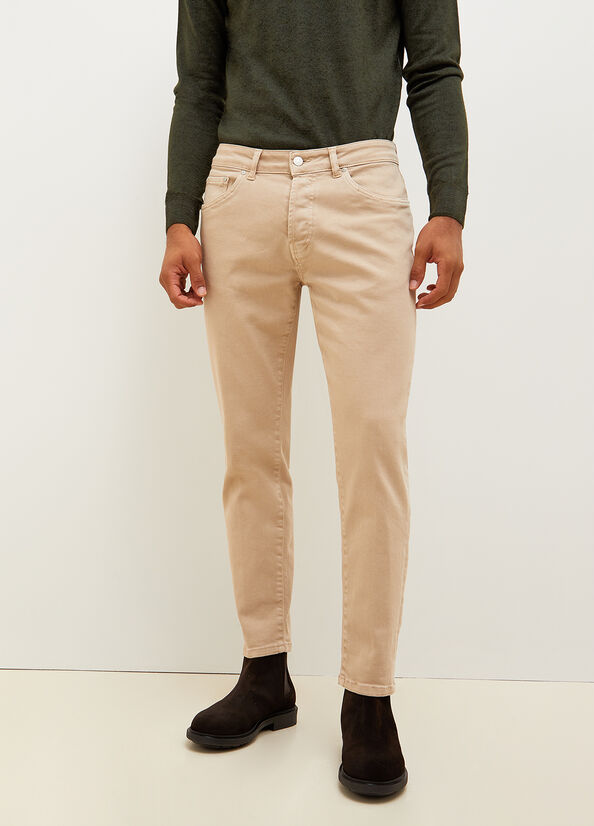 Liu Jo Tapered Slim Jeans Herren Beige | SFH-915407