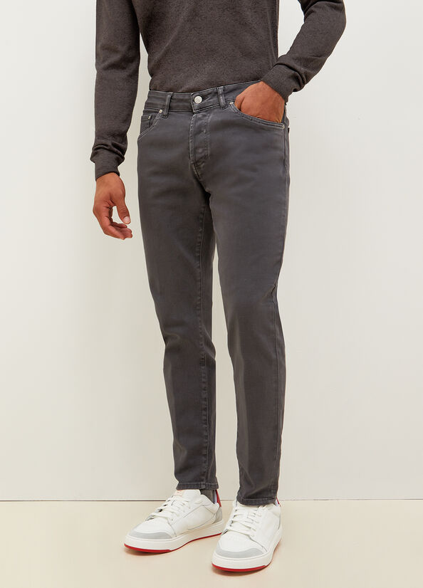 Liu Jo Tapered Slim Jeans Herren Dunkelgrau | KDA-984362