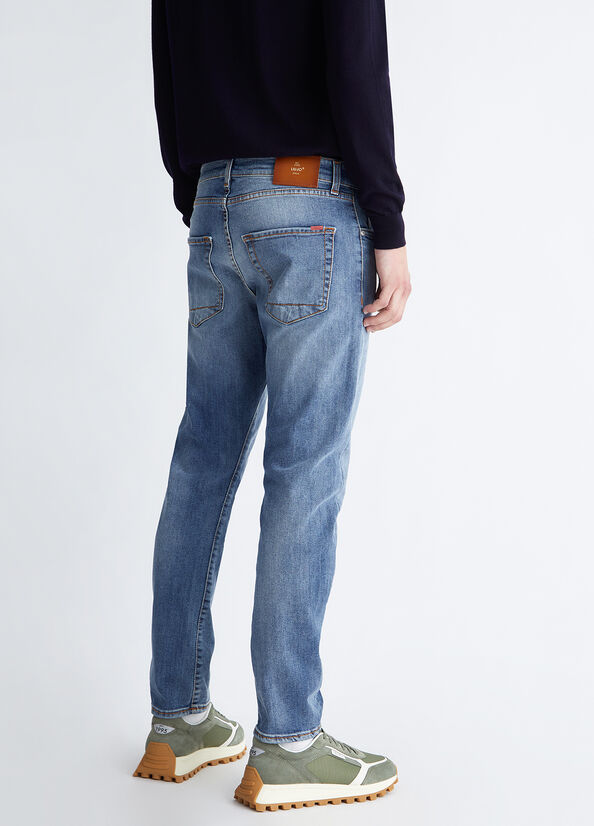 Liu Jo Twisted Röhrenjeans Herren Blau | JBQ-695083