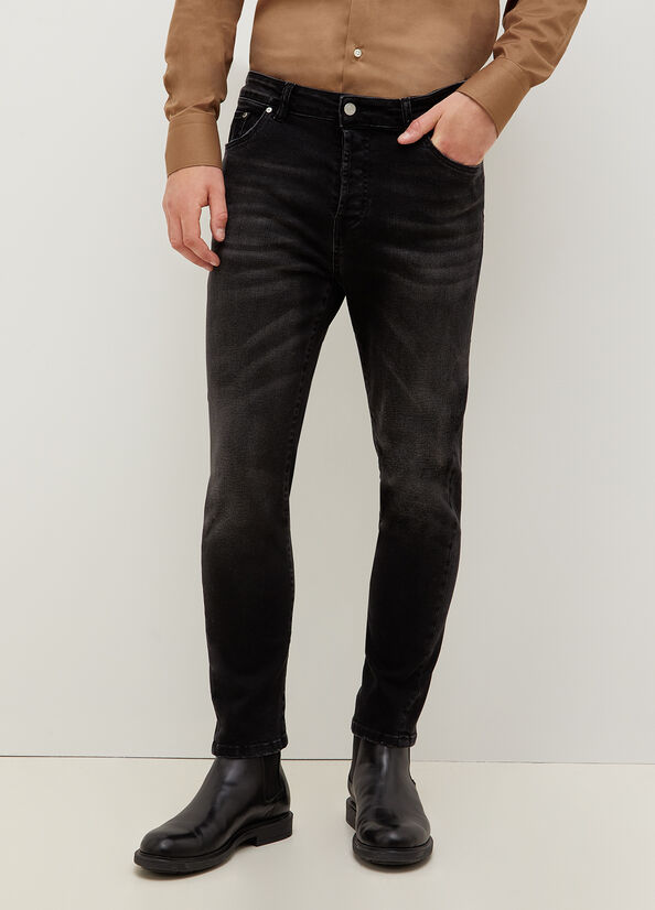 Liu Jo Twisted Röhrenjeans Herren Schwarz | CYR-160532