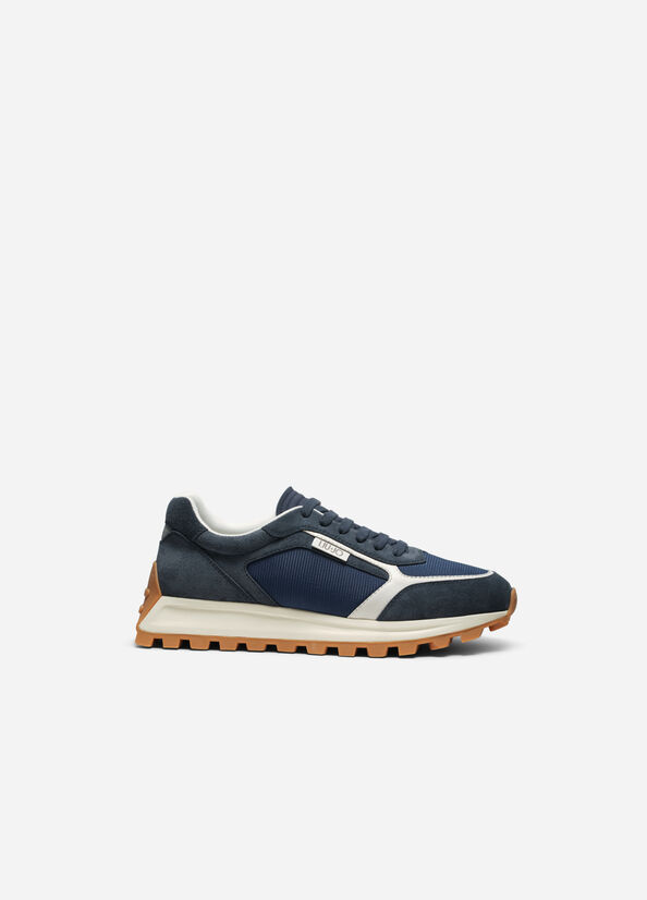 Liu Jo Wildleder And Mesh Sneakers Herren Blau | NLI-827639