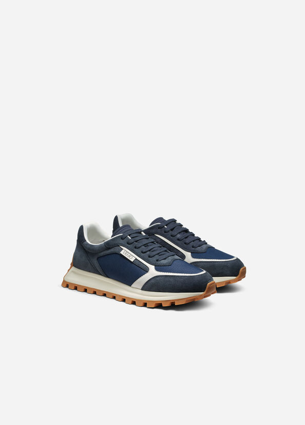 Liu Jo Wildleder And Mesh Sneakers Herren Blau | NLI-827639