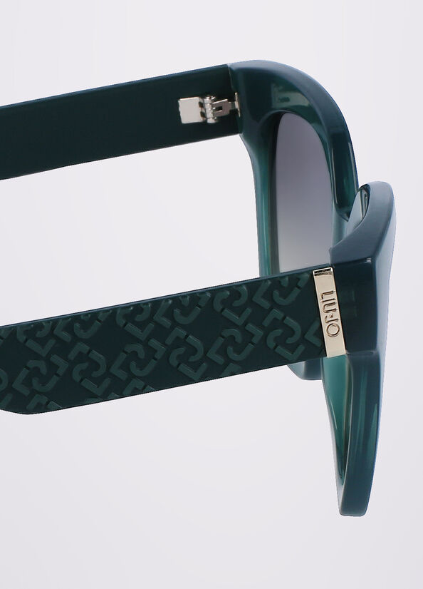 Liu Jo With 3d Pattern Sonnenbrille Damen Hellgrün | KHL-701593