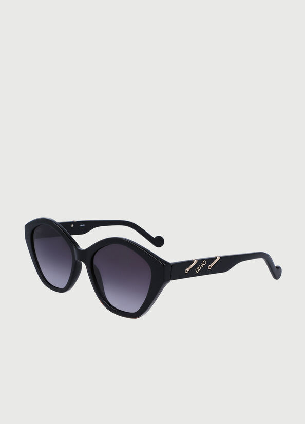 Liu Jo With Jewel Chains Sonnenbrille Damen Schwarz | GCX-159360