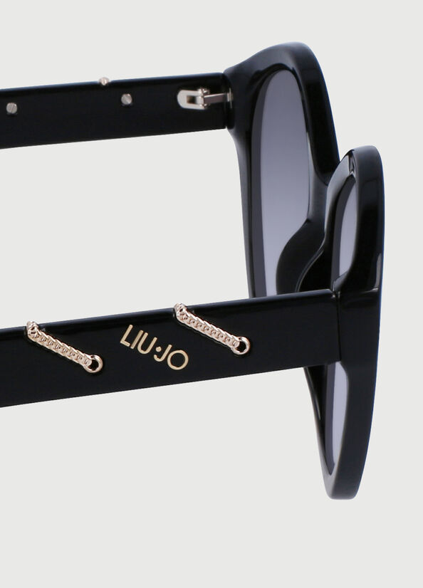 Liu Jo With Jewel Chains Sonnenbrille Damen Schwarz | GCX-159360