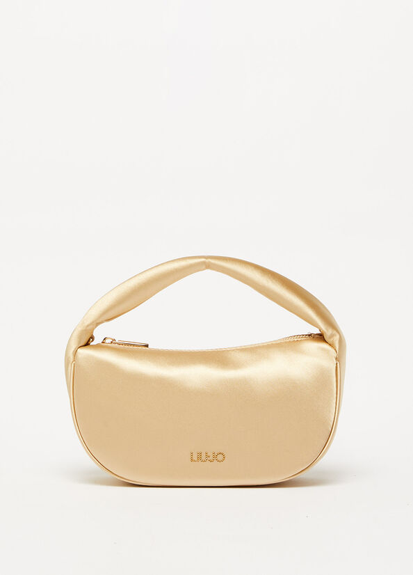 Liu Jo With Logo Handtasche Damen Hellgold | FOZ-130289