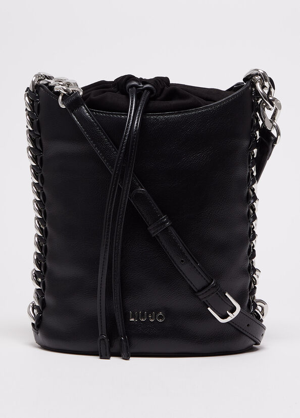 Liu Jo With Logo Handtasche Damen Schwarz | KAC-398514