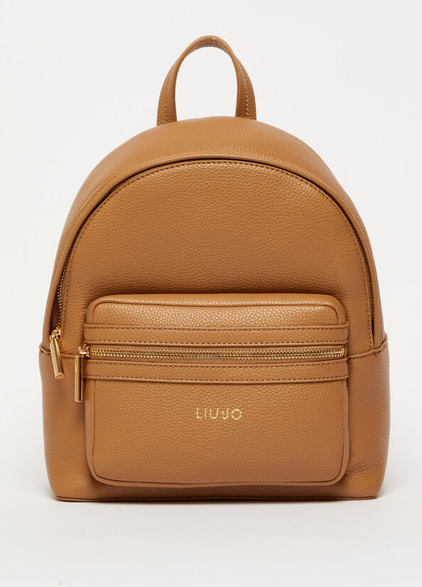 Liu Jo With Logo Rucksäcke Damen Braun | URT-278605