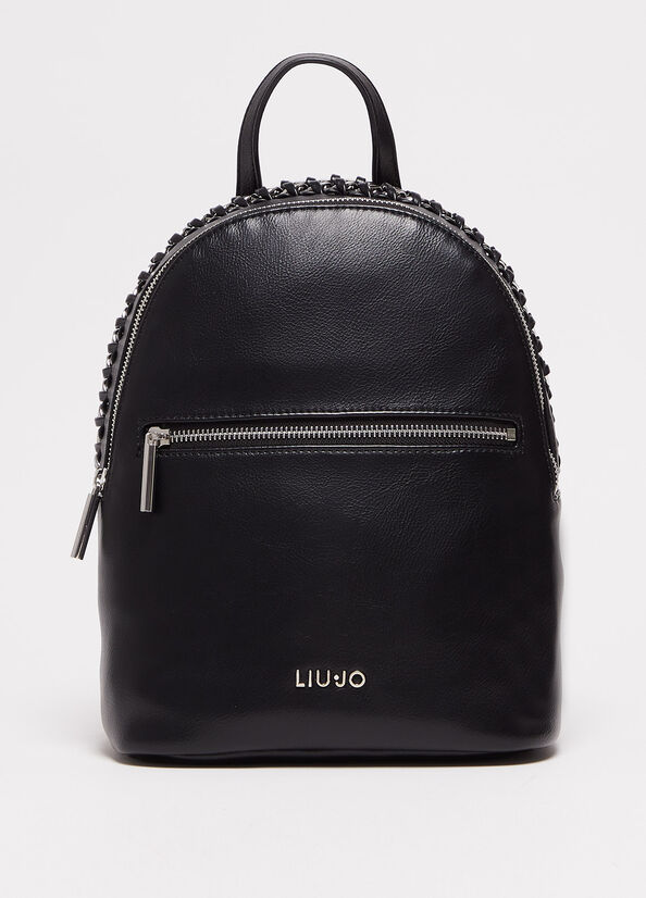 Liu Jo With Logo Rucksäcke Damen Schwarz | QNI-152374