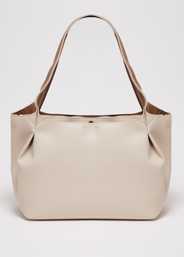 Liu Jo With Logo Schultertaschen Damen Beige | FEG-830741