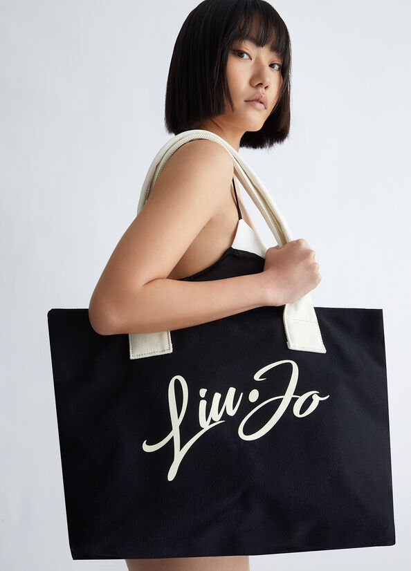 Liu Jo With Logo Shopper Damen Schwarz | PKN-135742