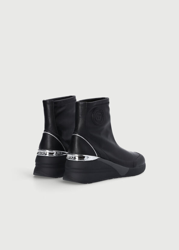 Liu Jo With Logo Stiefeletten Damen Schwarz | GZR-812673