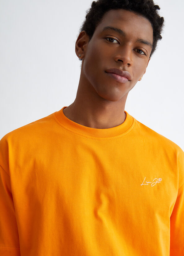 Liu Jo With Logo T-shirts Herren Orange | XYJ-985420