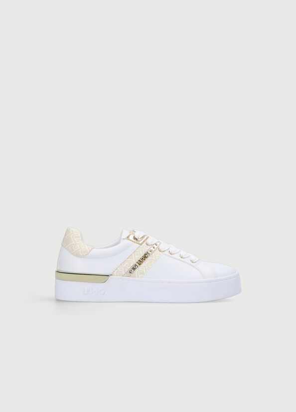 Liu Jo With Monogram Detail Sneakers Damen Weiß | DWE-940172