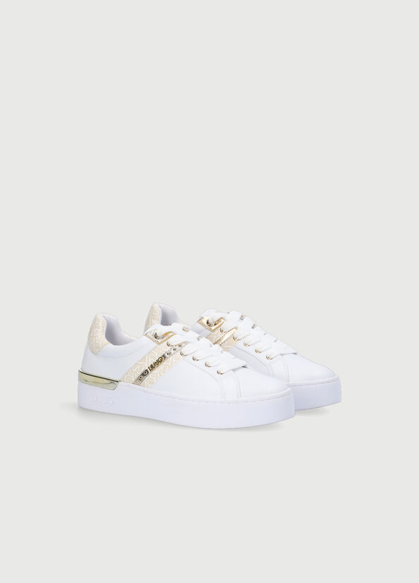 Liu Jo With Monogram Detail Sneakers Damen Weiß | DWE-940172