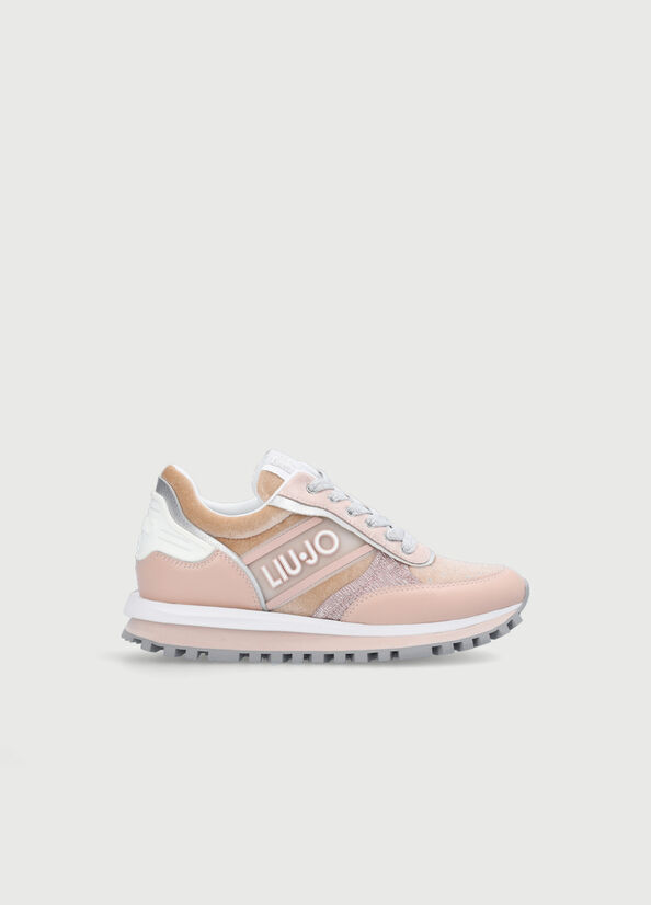 Liu Jo With Rubberised Logo Sneakers Damen Hellrosa | VML-125893