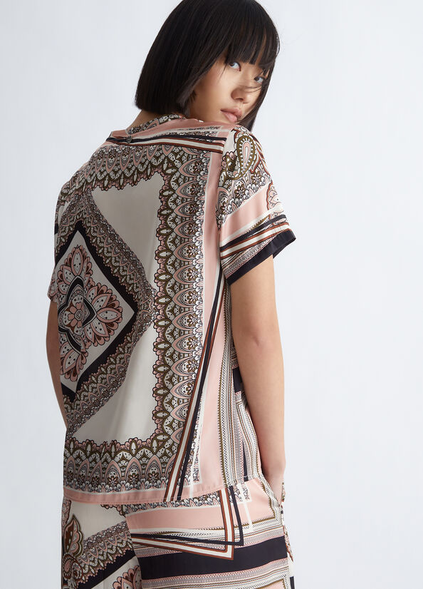 Liu Jo With Scarf Print Hemd Damen Mehrfarbig | QPZ-284359