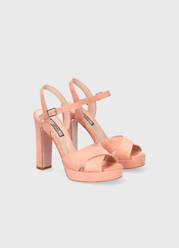 Liu Jo With Weite Heel Sandalen Damen Rosa | FMY-624813