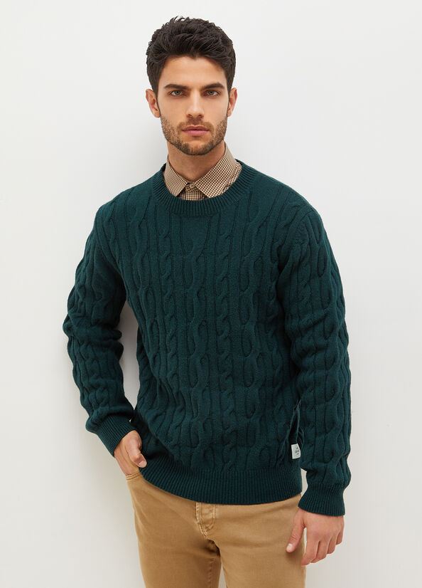 Liu Jo Wolle Pullover Herren Grün | XRH-674519