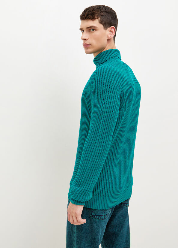 Liu Jo Woollen Turtleneck Pullover Herren Grün | OFE-024173