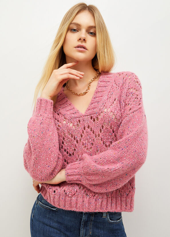 Liu Jo Alpaca Blend Pullover Damen Rosa | DYK-809152