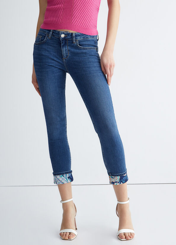 Liu Jo Bottom Up Röhrenjeans Damen Blau | UBP-918306