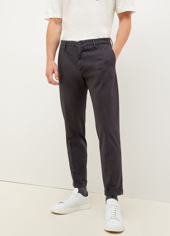 Liu Jo Regular Fit Chinos Hose Herren Dunkelgrau | RAZ-819572