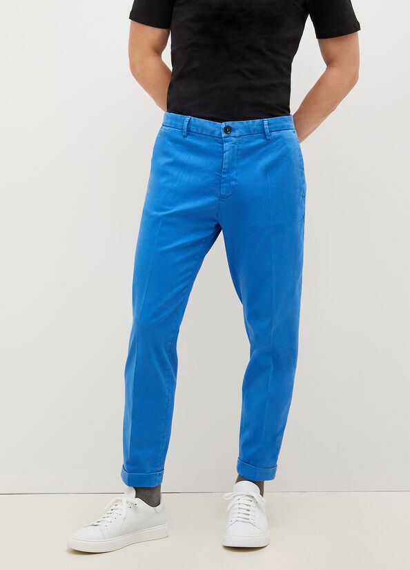 Liu Jo Regular Fit Chinos Hose Herren Königsblau Blau | QSN-254063