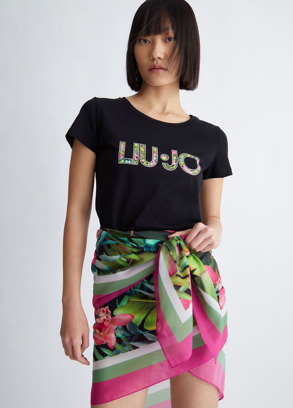 Liu Jo With Logo Oberteile Damen Schwarz | ODP-613790