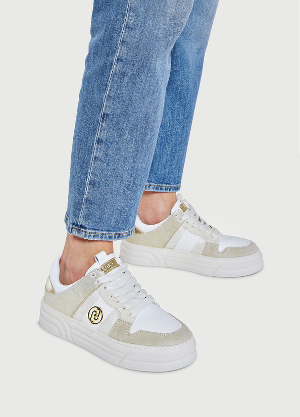 Liu Jo With Logo Sneakers Damen Weiß | BGE-658792